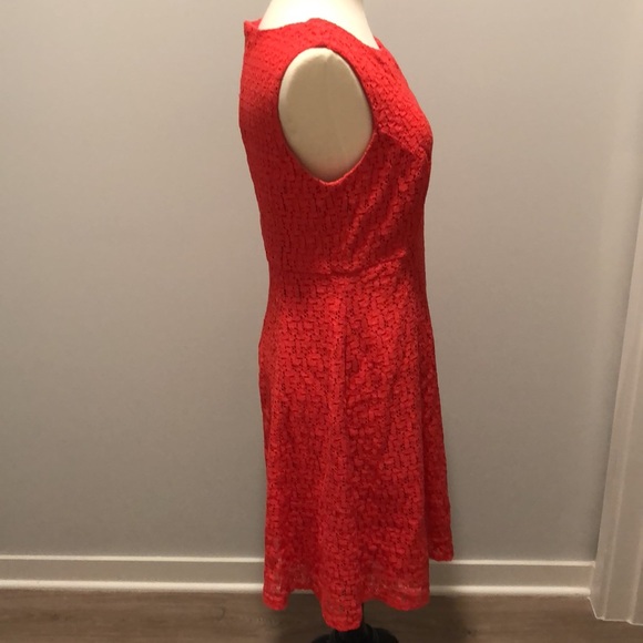 Connected Apparel V-Neck Sleeveless Eyelet Dress  Size 8 - Picture 7 of 15